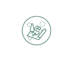 Icon of a landscaping plan with trees and pathways, symbolizing landscaping design and planning.